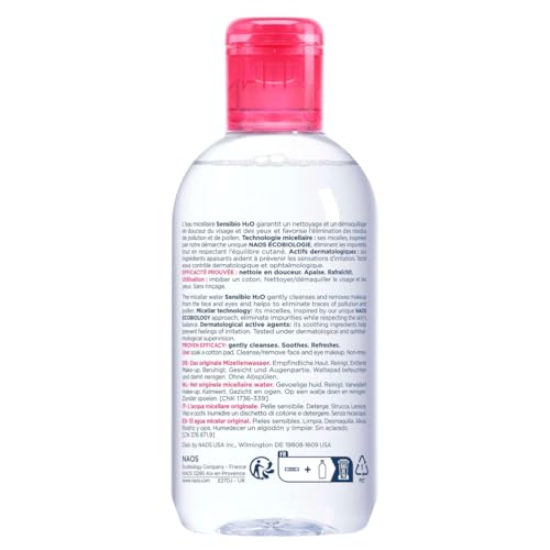 Bioderma - Sensibio - H2O Micellar Water - Makeup Remover Cleanser - Face Cleanser for Sensitive Skin