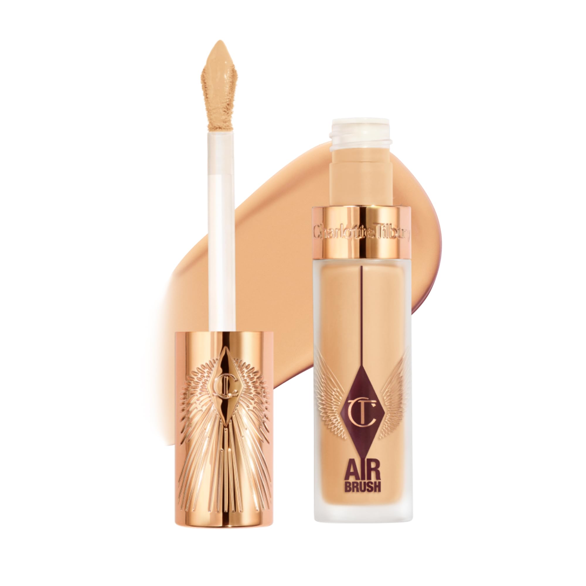 Charlotte Tilbury AIRbrush Flawless Blur Concealer - Longwear Concealer for Dark Circles, Blemishes, Redness & More - Hydrating, Crease-Proof & Full Coverage with a Natural Matte Finish