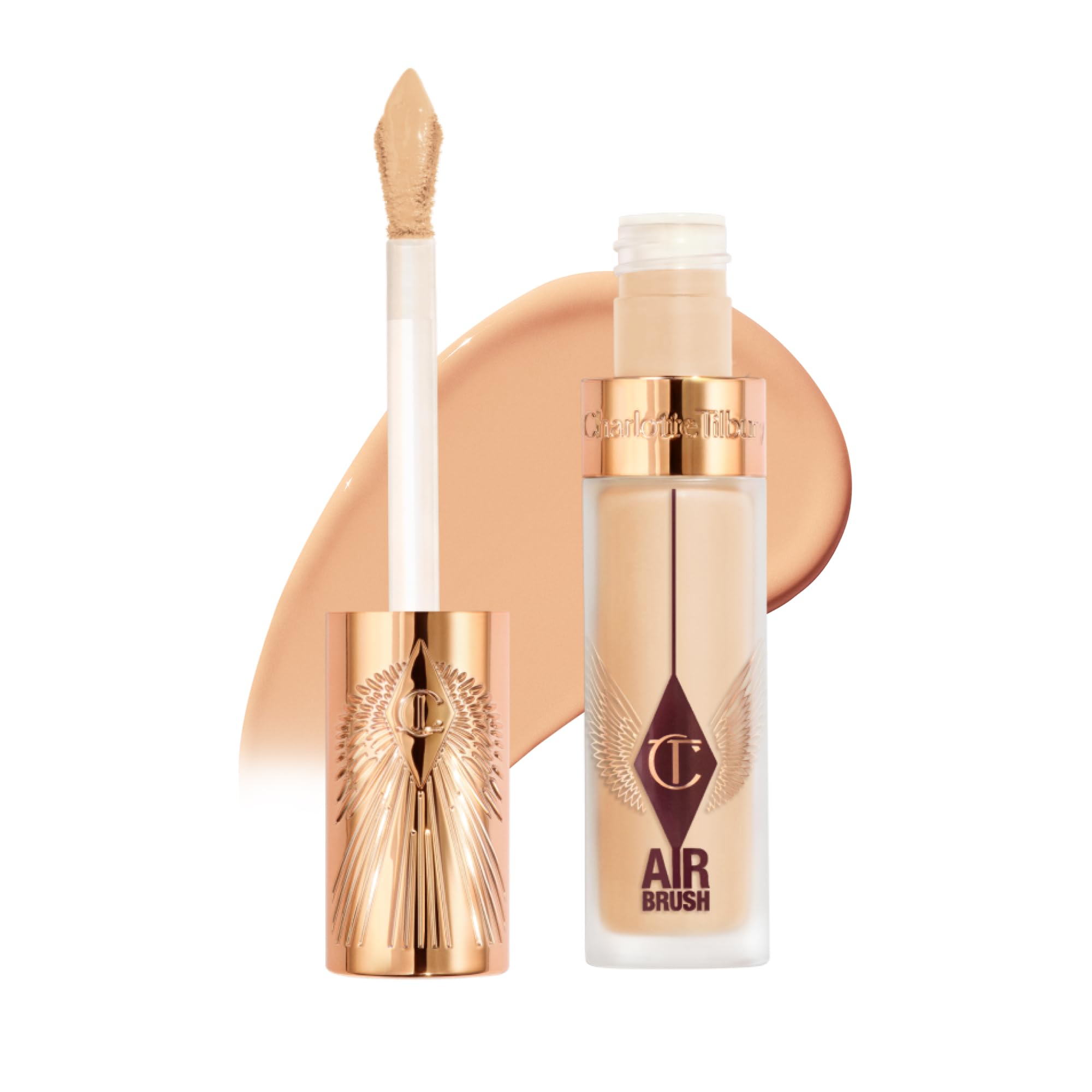 Charlotte Tilbury AIRbrush Flawless Blur Concealer - Longwear Concealer for Dark Circles, Blemishes, Redness & More - Hydrating, Crease-Proof & Full Coverage with a Natural Matte Finish