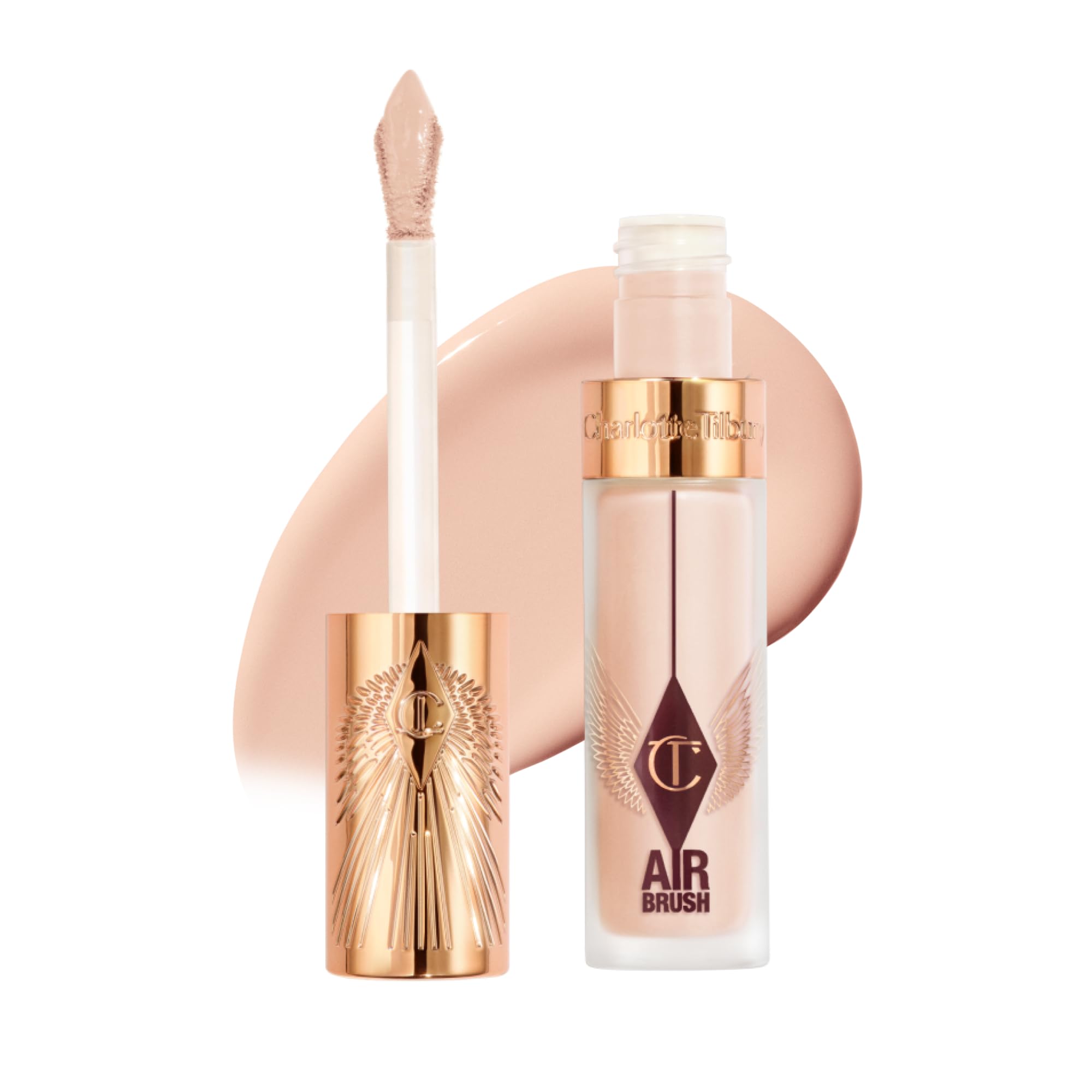 Charlotte Tilbury AIRbrush Flawless Blur Concealer - Longwear Concealer for Dark Circles, Blemishes, Redness & More - Hydrating, Crease-Proof & Full Coverage with a Natural Matte Finish