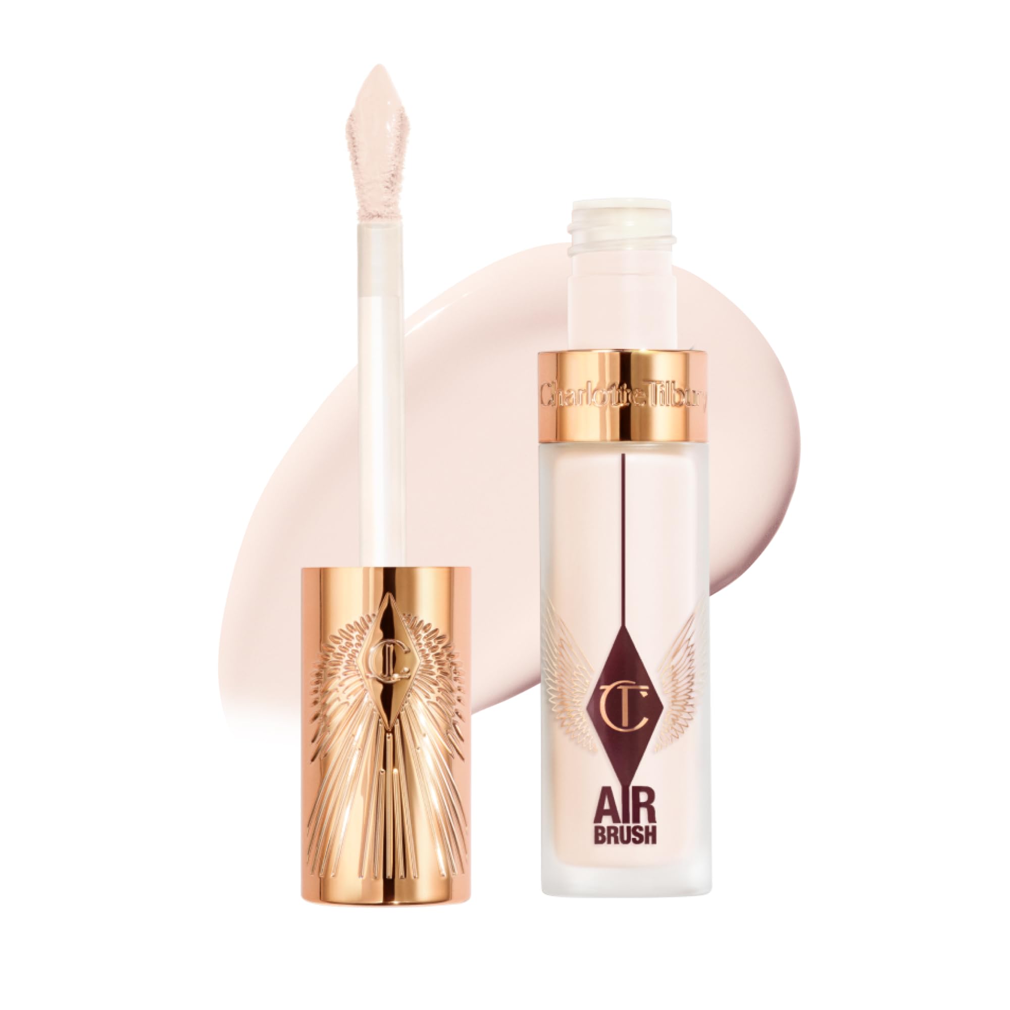 Charlotte Tilbury AIRbrush Flawless Blur Concealer - Longwear Concealer for Dark Circles, Blemishes, Redness & More - Hydrating, Crease-Proof & Full Coverage with a Natural Matte Finish
