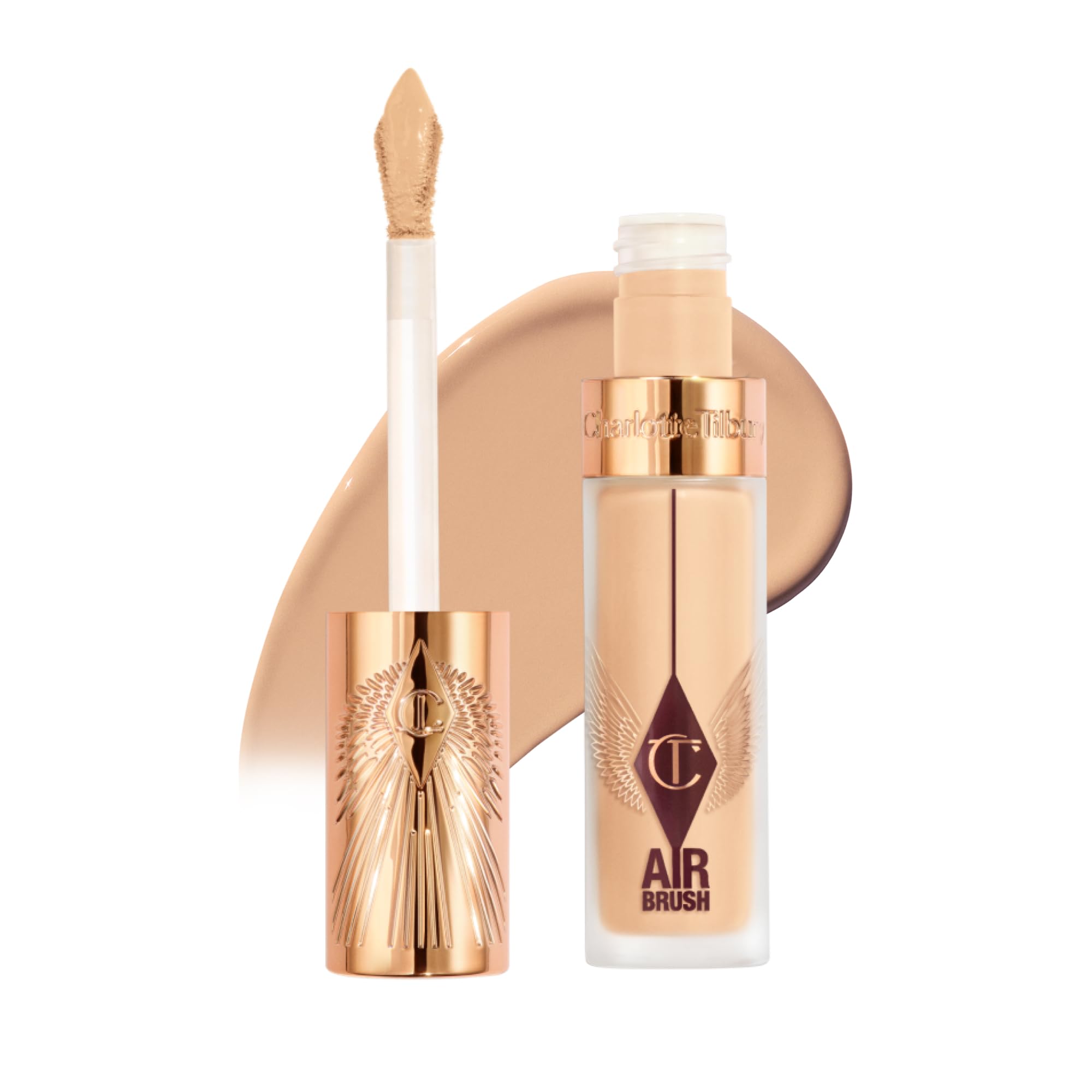 Charlotte Tilbury AIRbrush Flawless Blur Concealer - Longwear Concealer for Dark Circles, Blemishes, Redness & More - Hydrating, Crease-Proof & Full Coverage with a Natural Matte Finish
