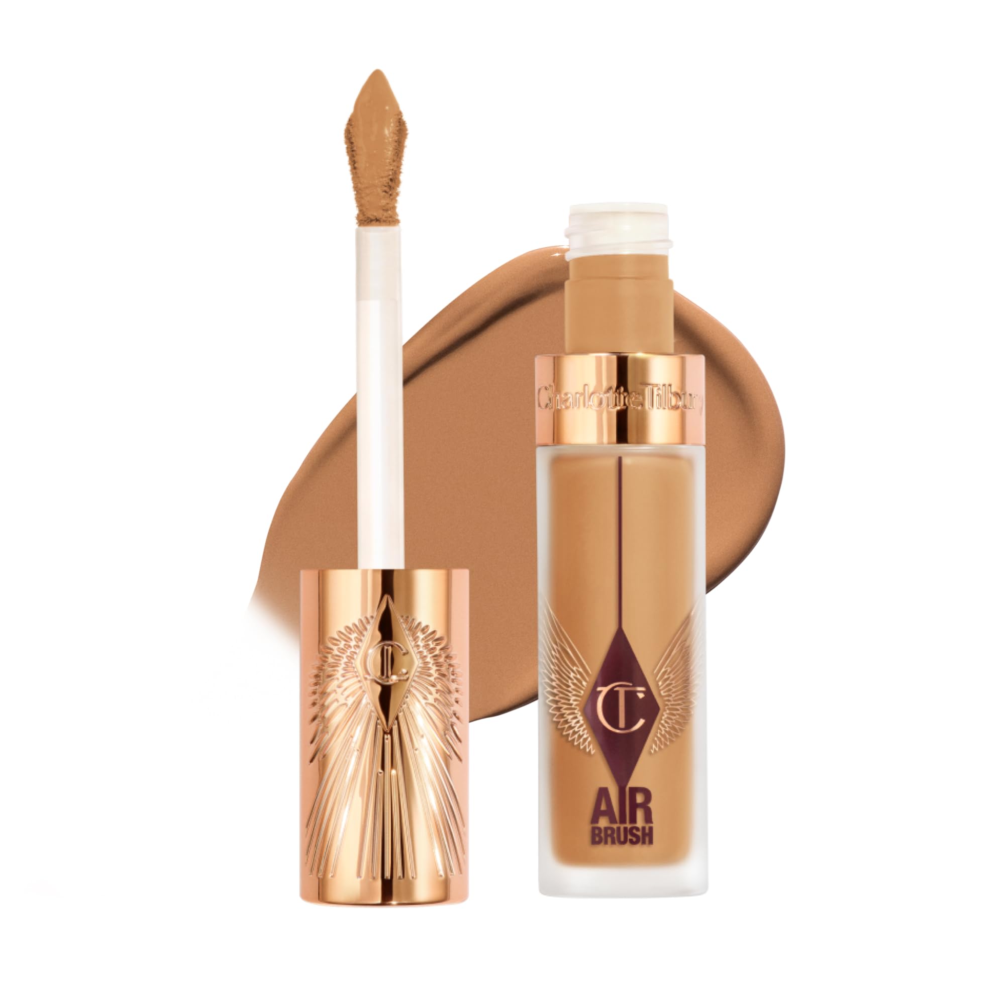Charlotte Tilbury AIRbrush Flawless Blur Concealer - Longwear Concealer for Dark Circles, Blemishes, Redness & More - Hydrating, Crease-Proof & Full Coverage with a Natural Matte Finish