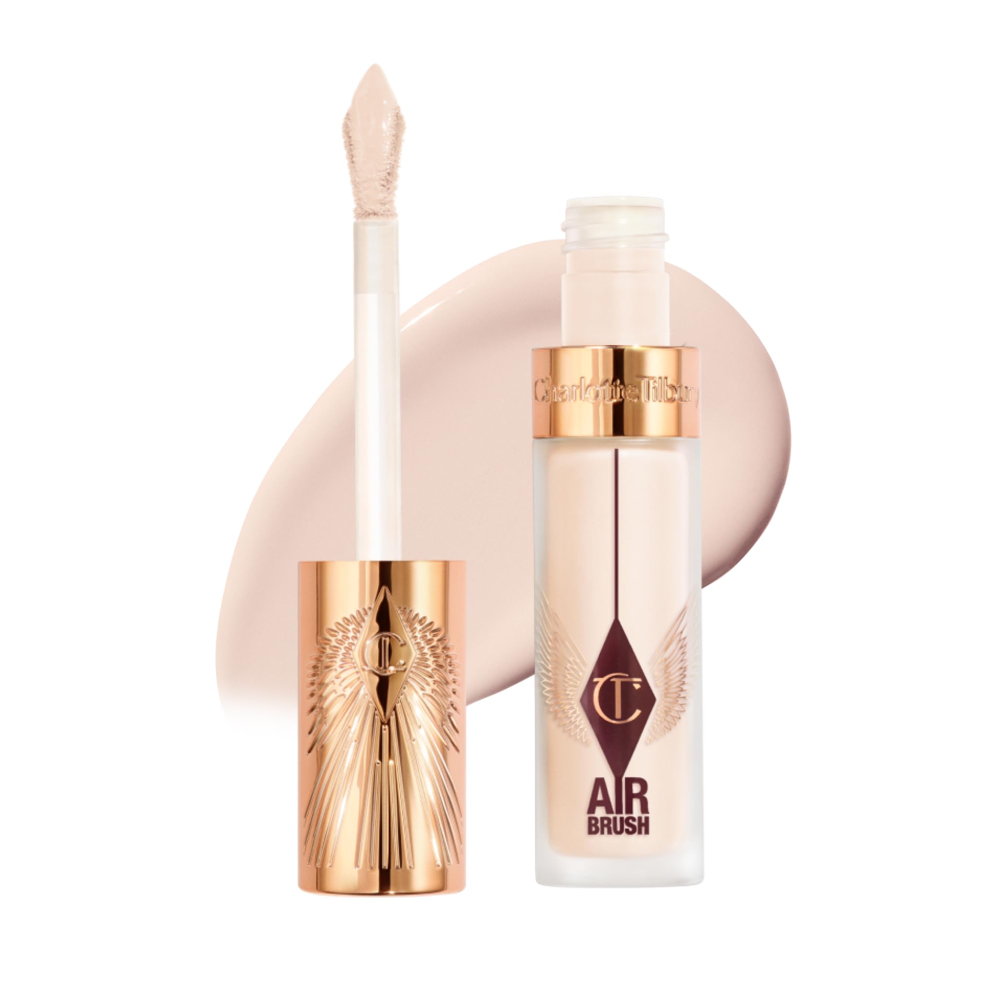 Charlotte Tilbury AIRbrush Flawless Blur Concealer - Longwear Concealer for Dark Circles, Blemishes, Redness & More - Hydrating, Crease-Proof & Full Coverage with a Natural Matte Finish