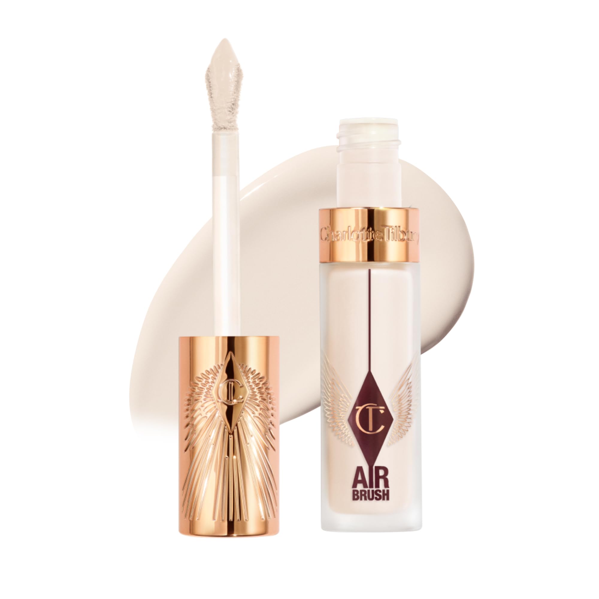 Charlotte Tilbury AIRbrush Flawless Blur Concealer - Longwear Concealer for Dark Circles, Blemishes, Redness & More - Hydrating, Crease-Proof & Full Coverage with a Natural Matte Finish