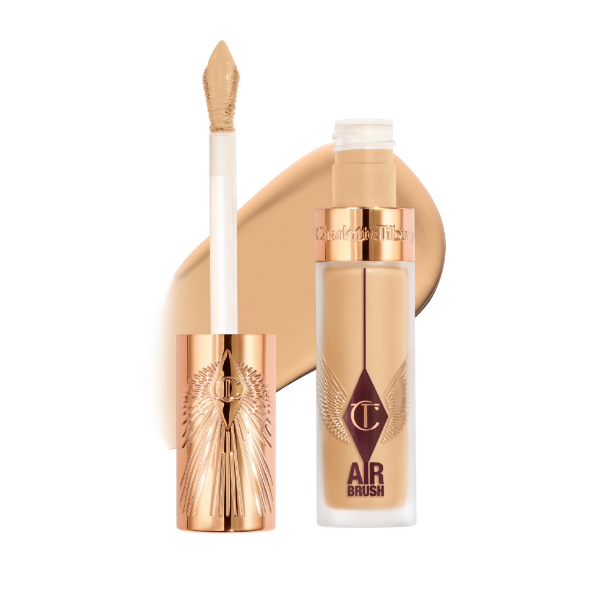 Charlotte Tilbury AIRbrush Flawless Blur Concealer - Longwear Concealer for Dark Circles, Blemishes, Redness & More - Hydrating, Crease-Proof & Full Coverage with a Natural Matte Finish