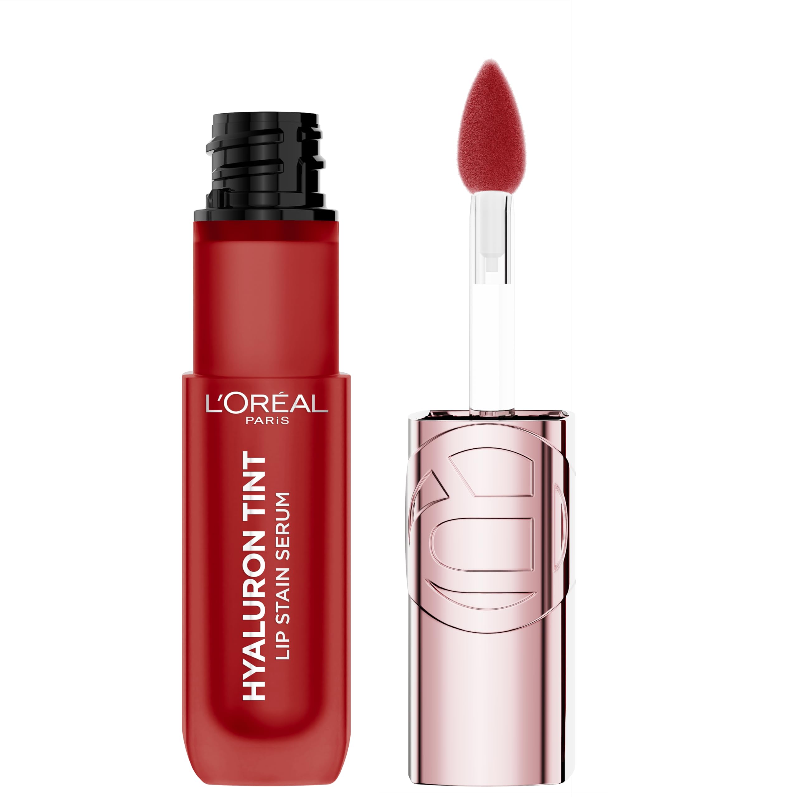 L'Oreal Paris Hyaluron Tint Lip Stain Serum, Long Lasting, Hydrating Lip Makeup Infused with Hyaluronic Acid, 217 Smoky Mauve (Dusky Pink)