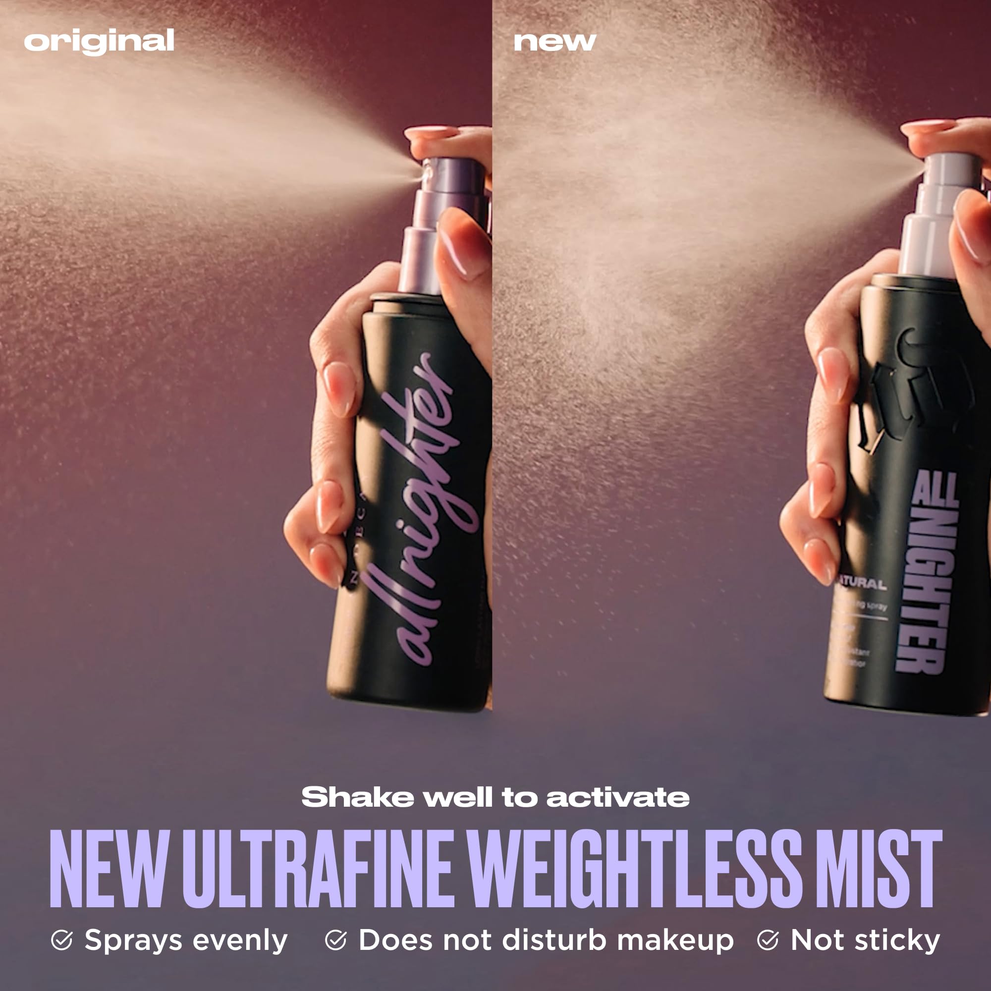 Urban Decay All Nighter Waterproof Makeup Setting Spray - Up to 24HR Wear, Natural Finish, Ultra-Fine Facial Mist, Transfer-Resistant, Foundation Face Primer, Hydrating, For All Skin Types