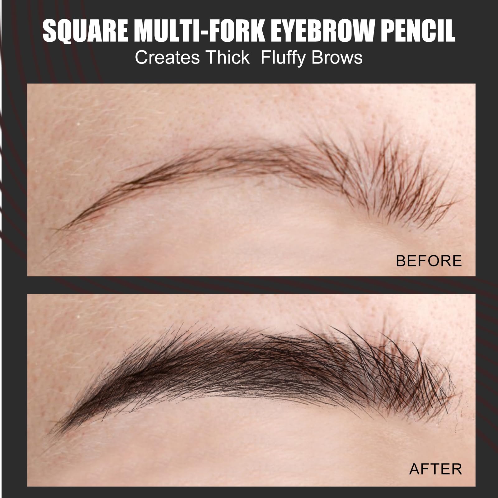 HECI BEAUTY Microblading Eyebrow Pencil - Waterproof Hair Stroke Brush with 3D Fiber Technology | 24HR Smudge-Proof | Natural Looking Brows Filler | Easy Apply & Gifts for Women, Brown