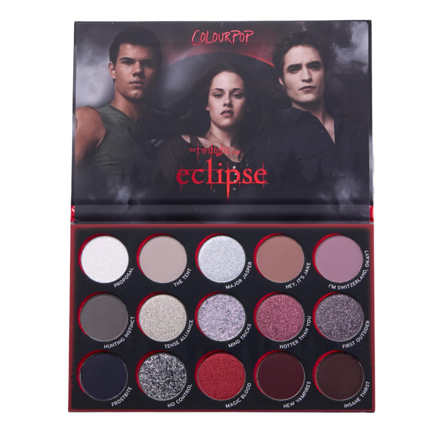ColourPop x The Twilight Saga Eclipse Eyeshadow Palette - Limited Edition 15-Shade Matte, Metallic & Glitter Eyeshadow Palette - High-Pigment Eye Makeup with a Long-Wearing Formula (0.63 oz)
