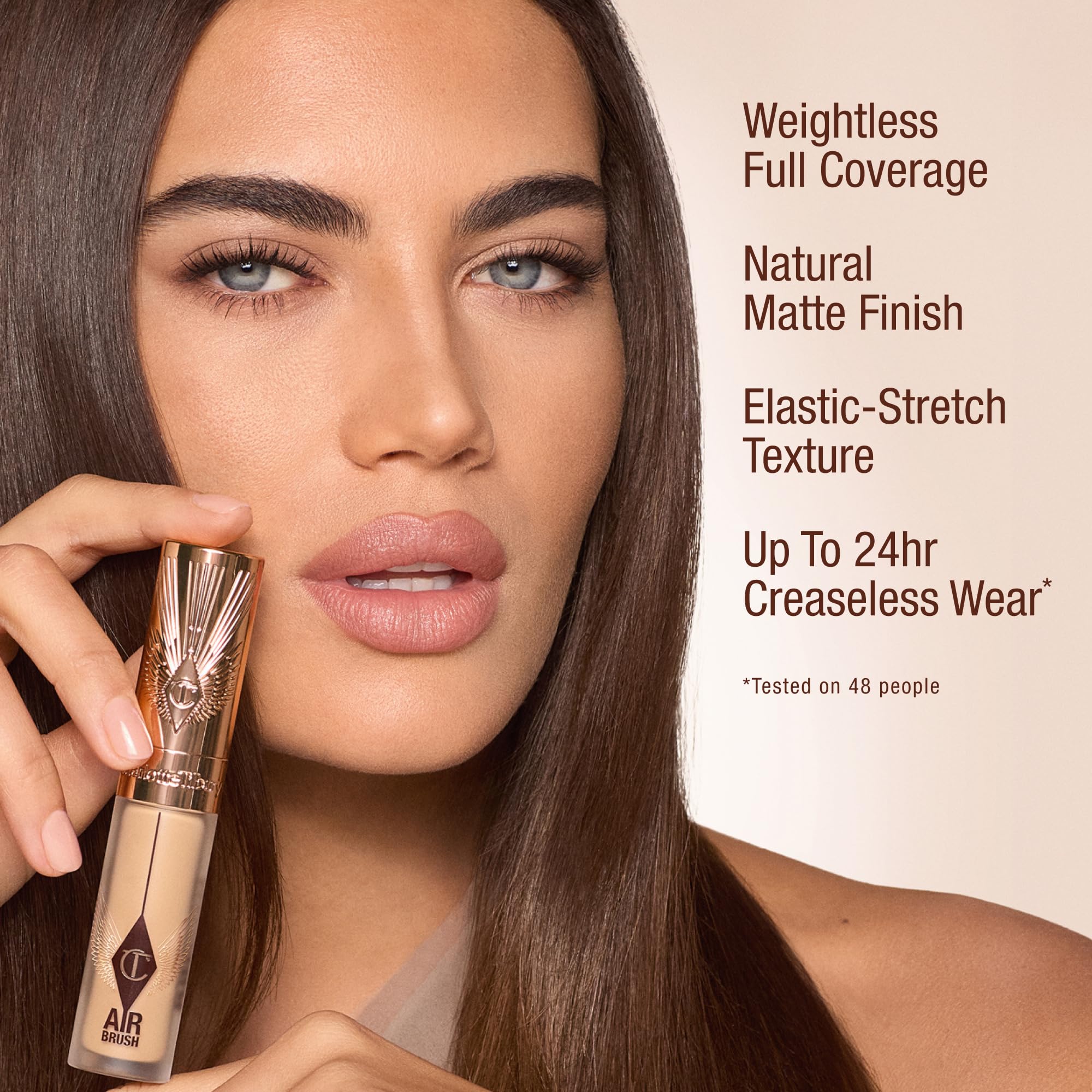 Charlotte Tilbury AIRbrush Flawless Blur Concealer - Longwear Concealer for Dark Circles, Blemishes, Redness & More - Hydrating, Crease-Proof & Full Coverage with a Natural Matte Finish