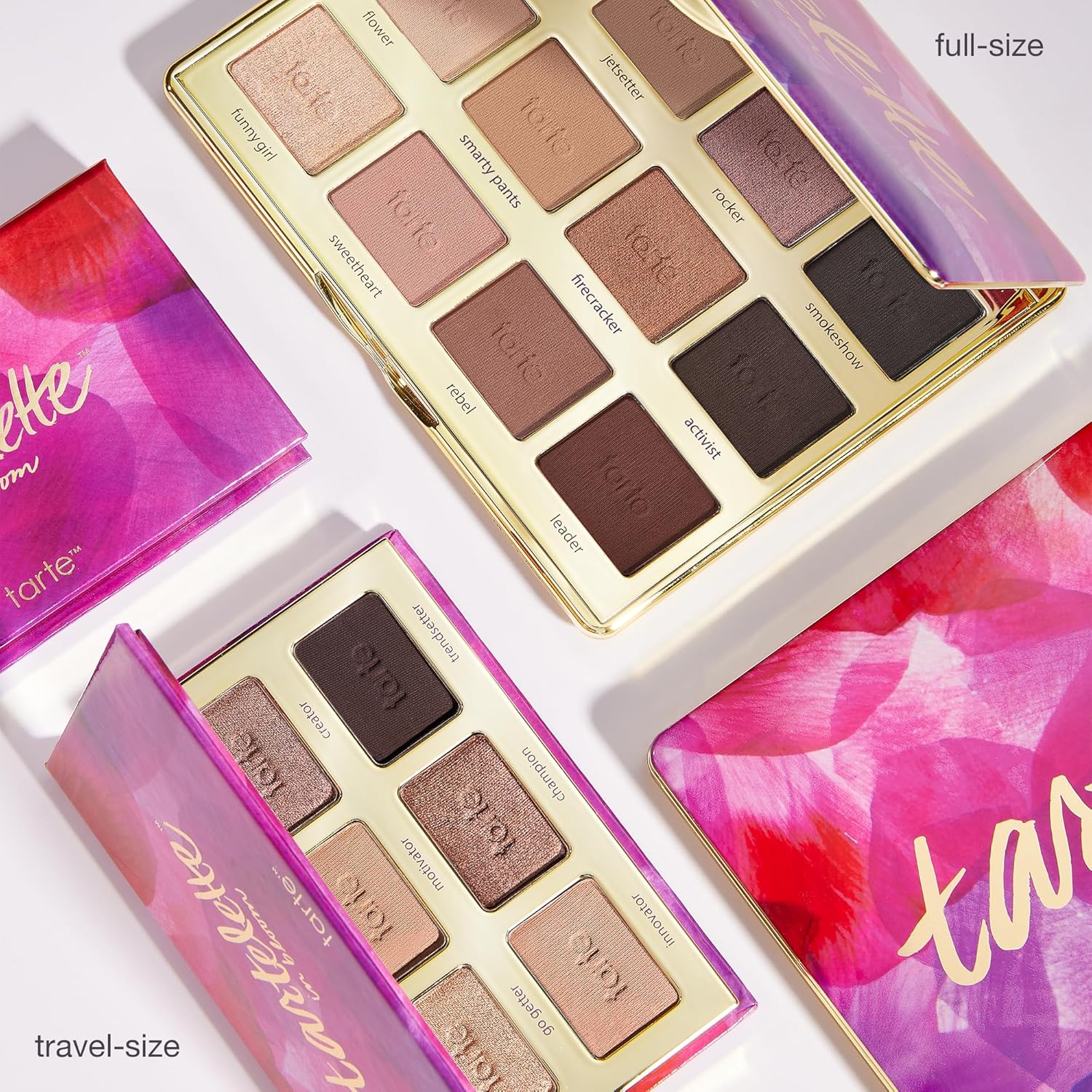 tarte tartelette in bloom Amazonian clay palette – Full-Size Eyeshadow Palette with Neutral Matte & Shimmer Finish, Longwear Buildable Makeup, Vegan & Cruelty-Free